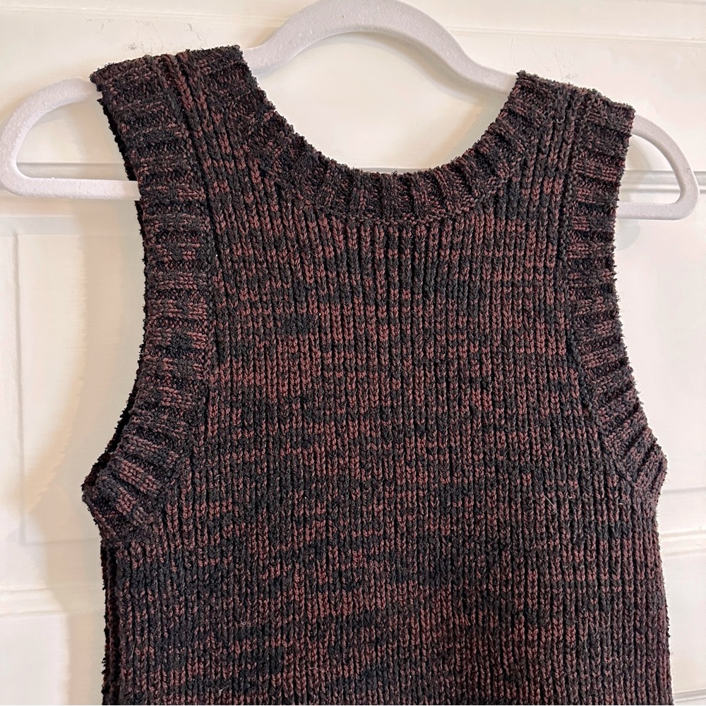 ATELIER DELPHINE Boucle Sweater Tank in Espresso, Sz M - Picture 5 of 14